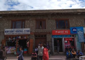 Chadar Trek Army Canteen shop to buy Gum Boots